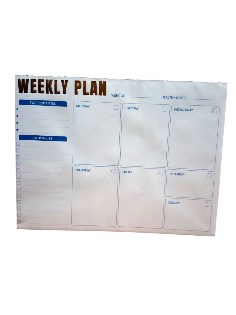 Jot Weekly Plan Undated Desk Notepad NWT
